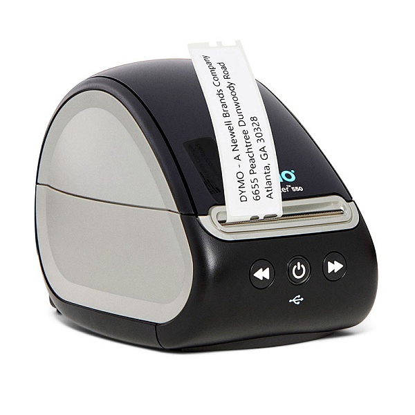 Принтер для этикеток Dymo Label Writer 550, USB-подключение, лента ширина до 62 мм Черно-серебряный